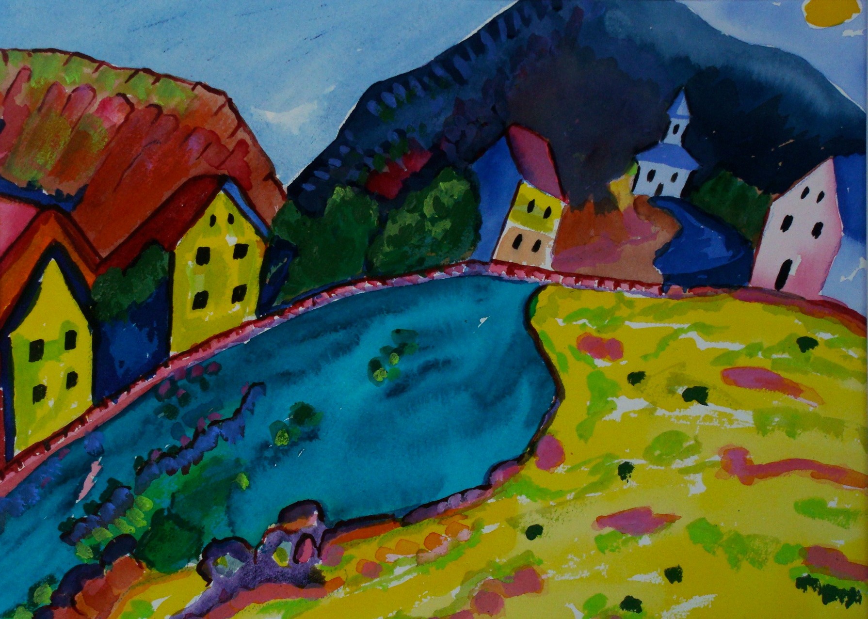 Murnau, watercolor, 13.5 x 10.5, SOLD