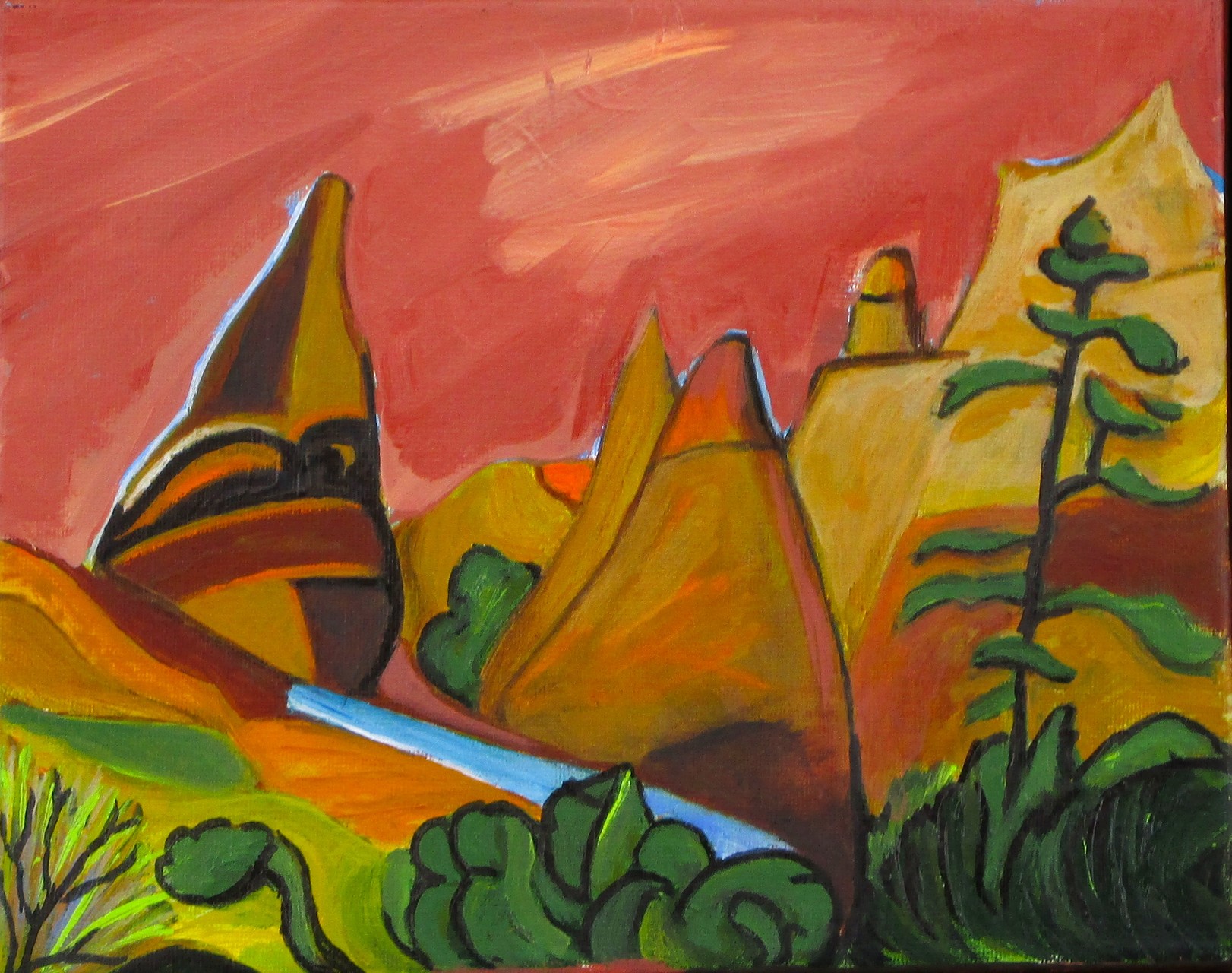 Tent Rocks, oil on canvas, 12 x 9 SOLD