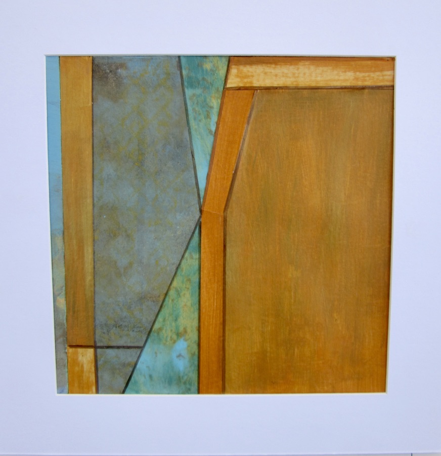 Pastiche II, collage, 12x12 image size, 16x16 matted