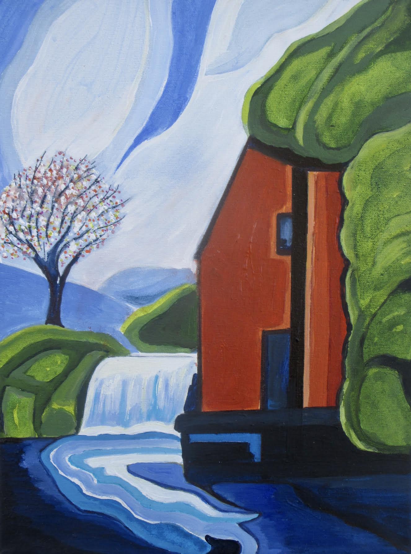 Spring along the Arroyo, acrylic on canvas, 12x16