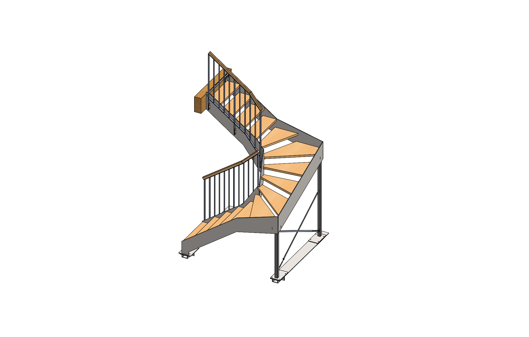 Halbgewendelte Treppe
