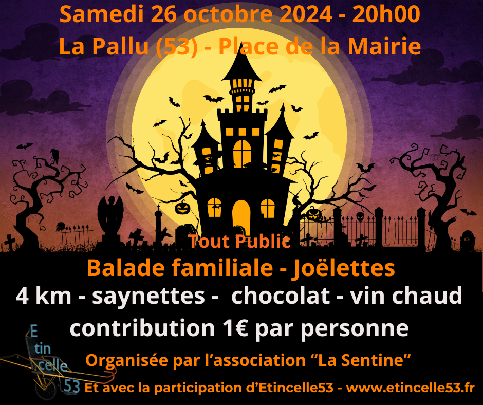 26 octobre 2024 - Rando Halloween 4 km - La Pallu (53)