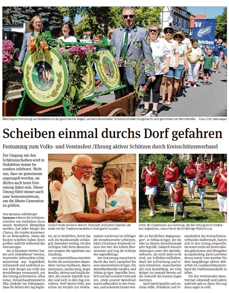 Artikel in der Volksstimme vom 02.07.2018