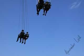 People on a chairoplane