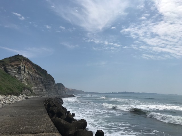 屏風ヶ浦、銚子方面を望む