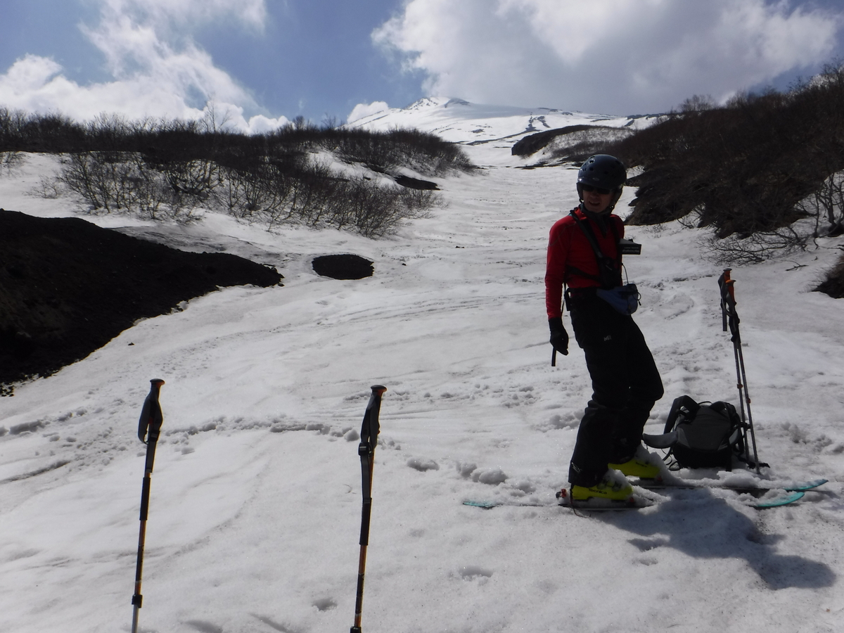 12:50　2400m地点、滑降終了