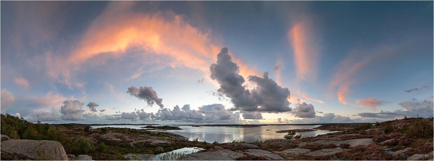 Tjörn, Bohuslän, Schweden, 03.09.2015, Sonnenuntergang
