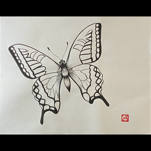 #sachi-studio　#sumi-e　#insect　#虫　#butterfly　#蝶　#ちょう