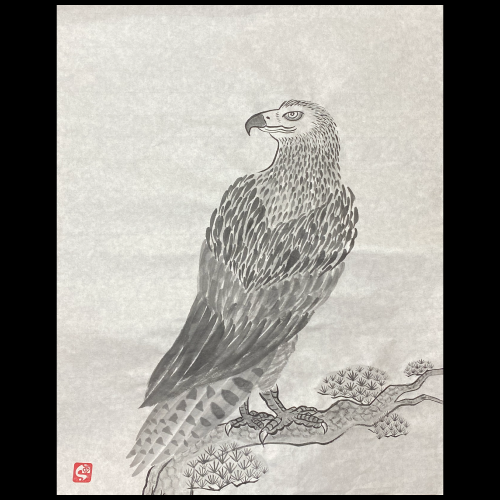 #sachi-studio　#sumi-e　#bird　# 鳥　#eagle　#鷲