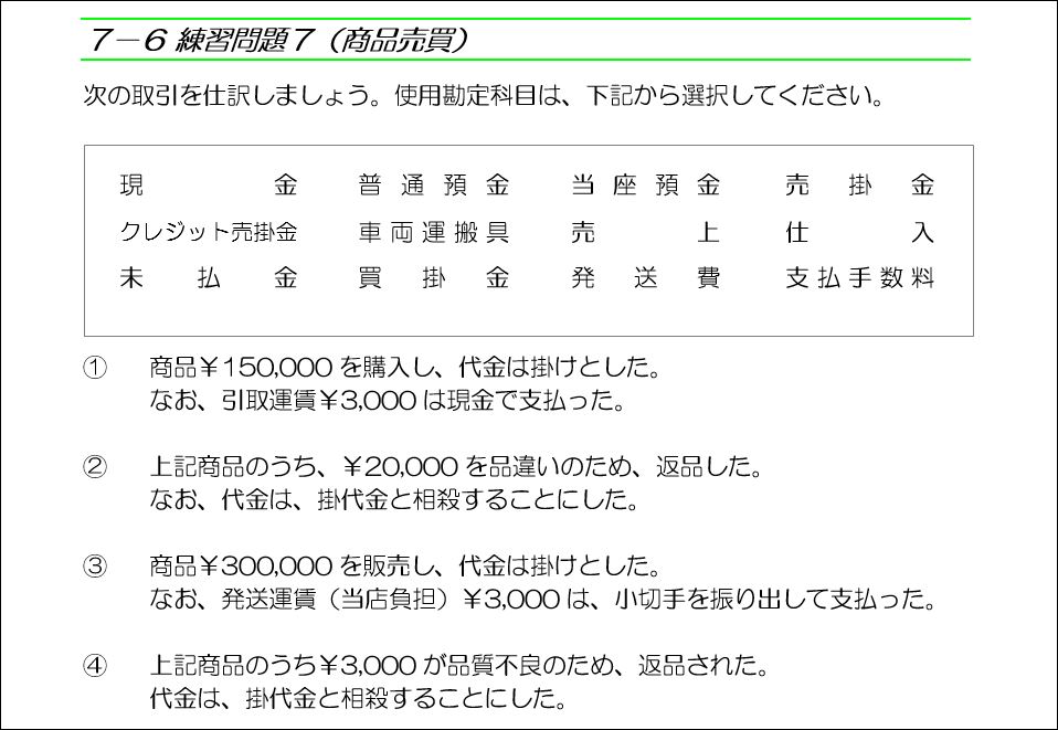簿記初級 11 商品売買 3 健康的な食生活 韓ドラ Kindle本 自己啓発など趣味の記録 今日もハッピー