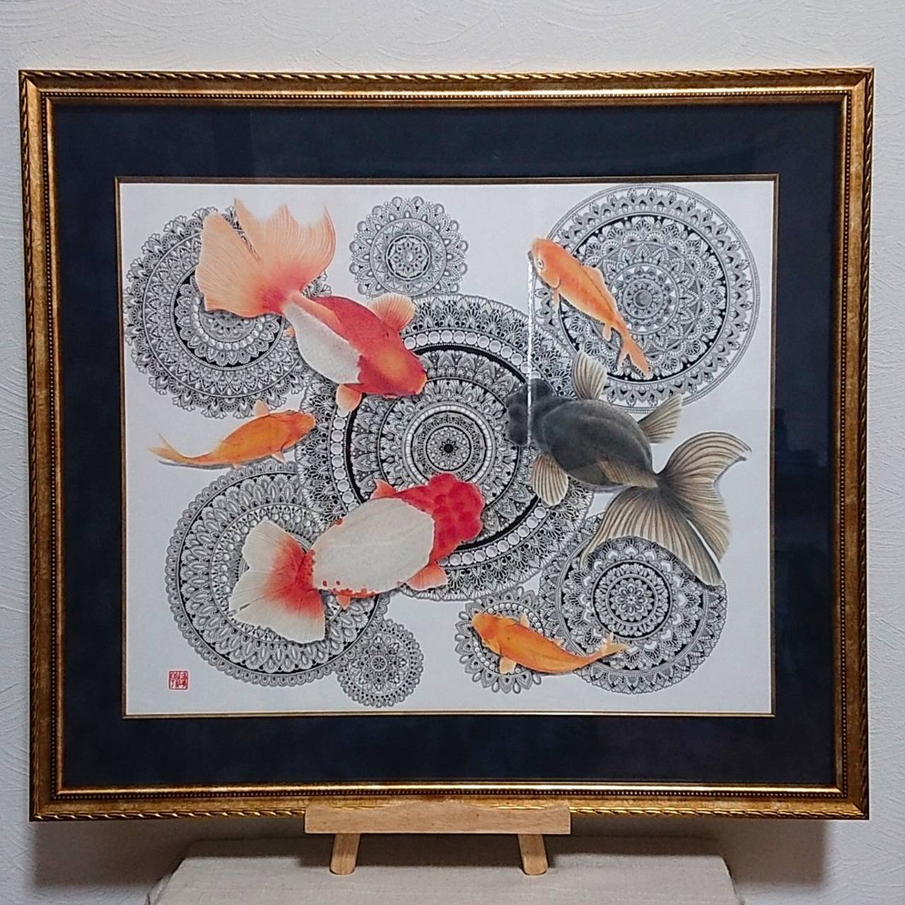 Composition HT』 現代アート・絵画・ボールペン画・原画・額縁付