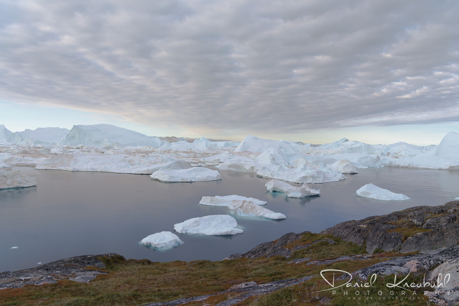 Eisberge im Icefjord Ilulissat in Südwest-Grönland, www.dk-photography.ch, Photographer: Daniel Kneubühl