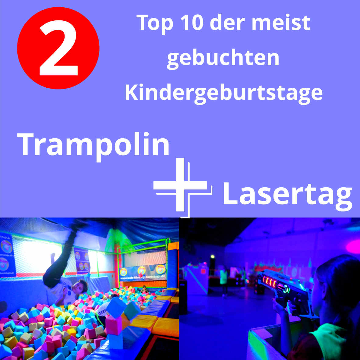 Bester Geburtstag mit Trampolinhalle + Lasertag