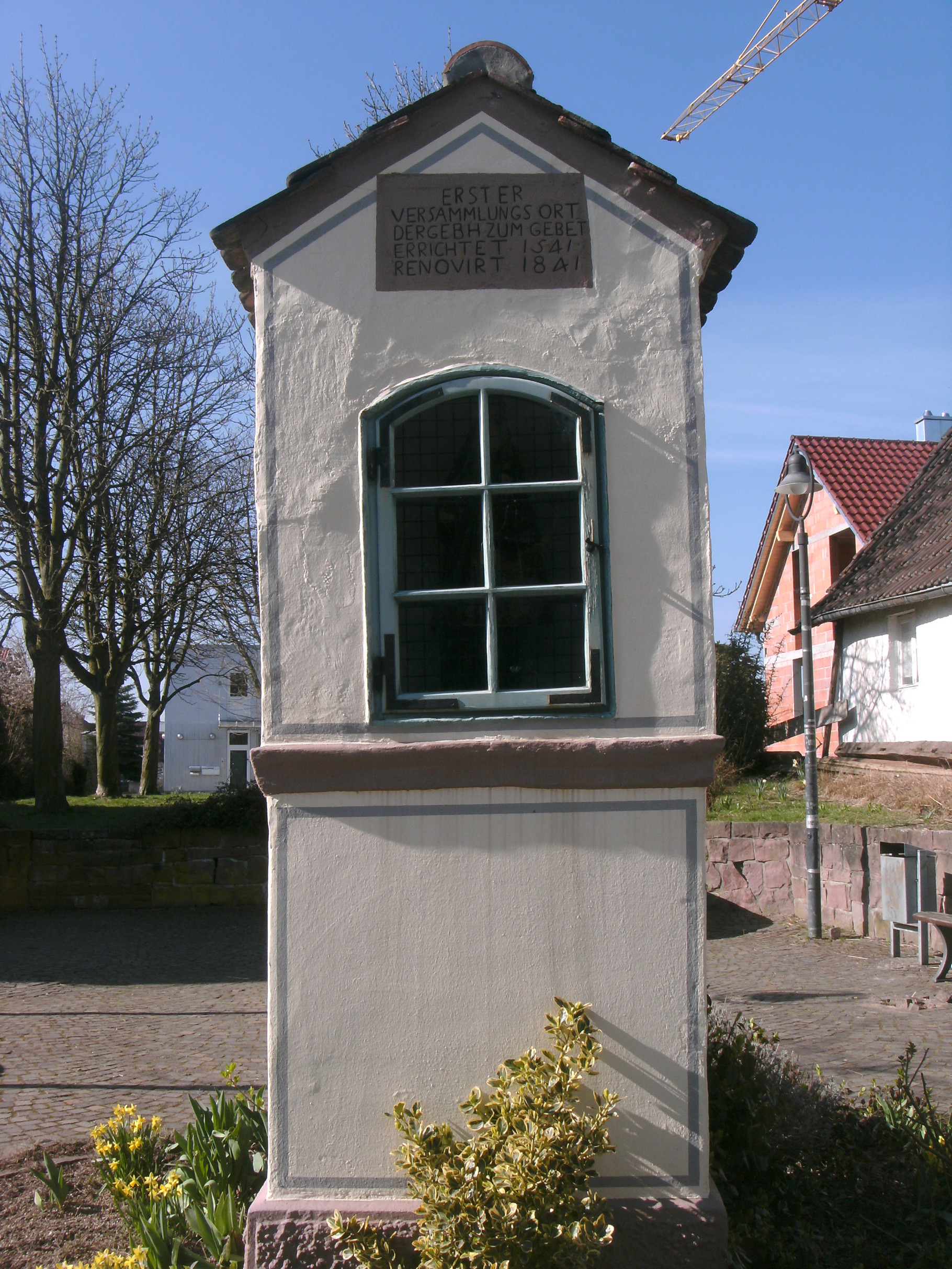 Bildstöckle in der Luidfriedstraße. Erster Versammlungsort zum Gebet 1541.