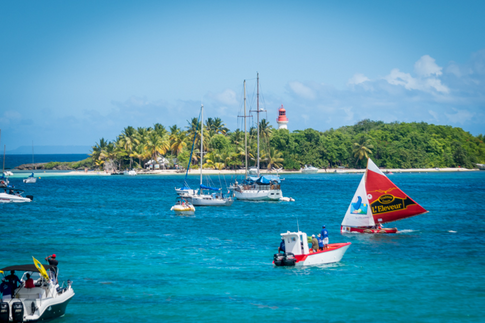 Sailing off the island of Gosier © Guillaume Aricique, 2017, Comité du Tourisme des Îles de la Guadeloupe CTIG