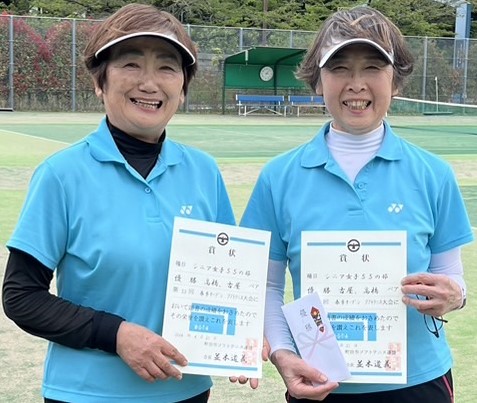 ｢シニア女子55の部｣優勝： 古屋･髙橋ペア (木曽クラブ)