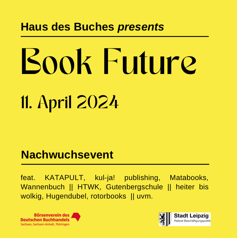 Palomaa Publishing und das Haus des Buches präsentieren das Nachwuchsevent Book Future