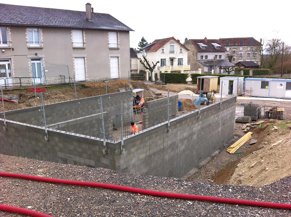 Maison de santé, élévation des locaux techniques