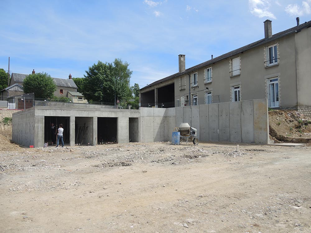 Maison de santé, élévation des locaux techniques