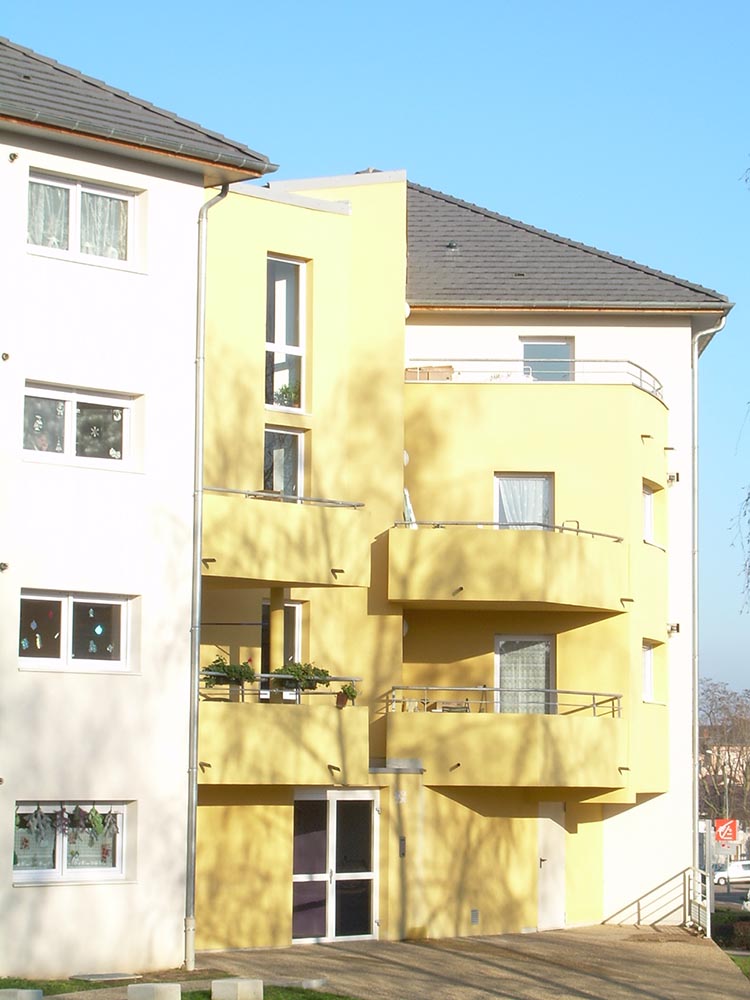 Construction de logement collectifs, façade