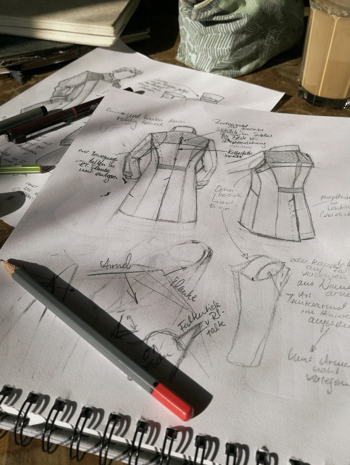 the story begins: sketching the vision of your bespoke overcoat