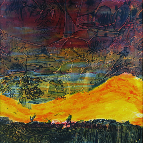 Imago eruptio. Acryl. 40 x 40 cm. 2016.        >sale: 450 € gerahmt 