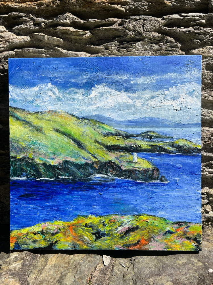 Ausblick auf Bere Island, 2025, Acryl auf Leinwand, 60x60cm