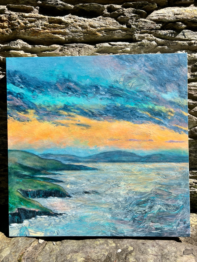 Beara Impression, 2025, Acryl auf Leinwand, 80x80cm