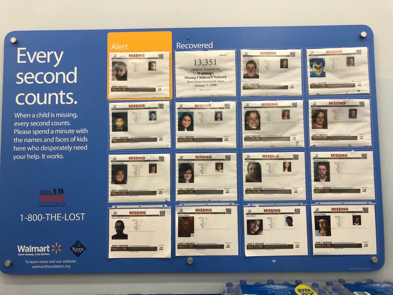 Quite shocking Walmart Pin-Up for "Missing Kids"
