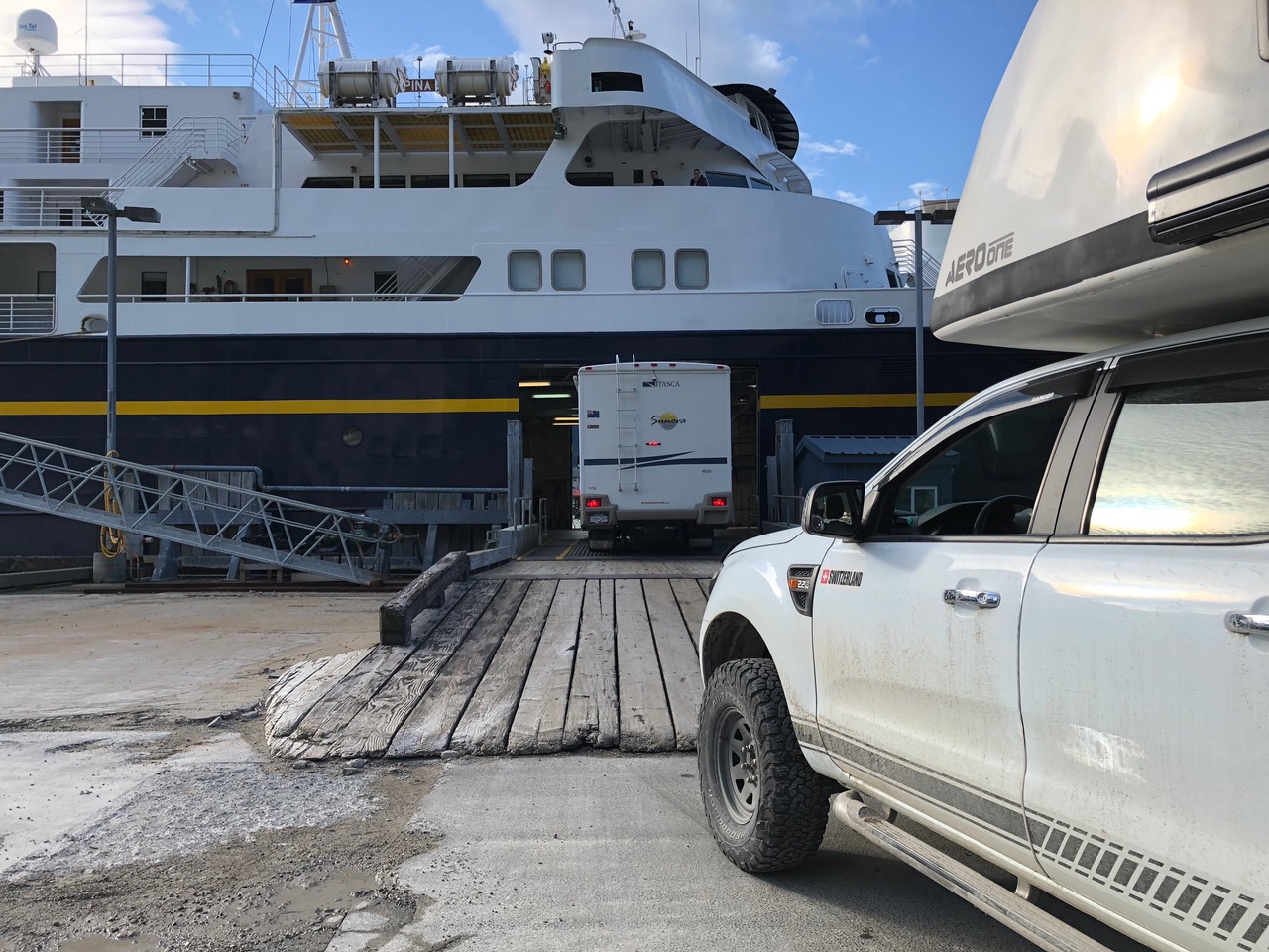 Hopping on the ship