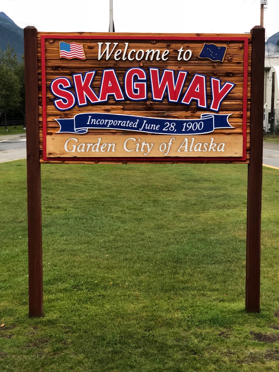 Skagway Town Sign