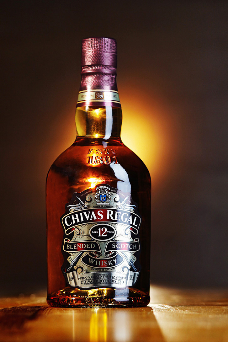 Chivas Regal, Sachfotografie Whisky Flasche