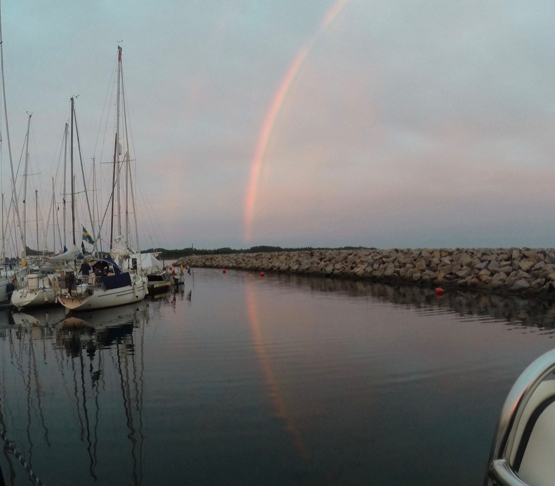 nochmal der Regenbogen, weil es so spektakulär war