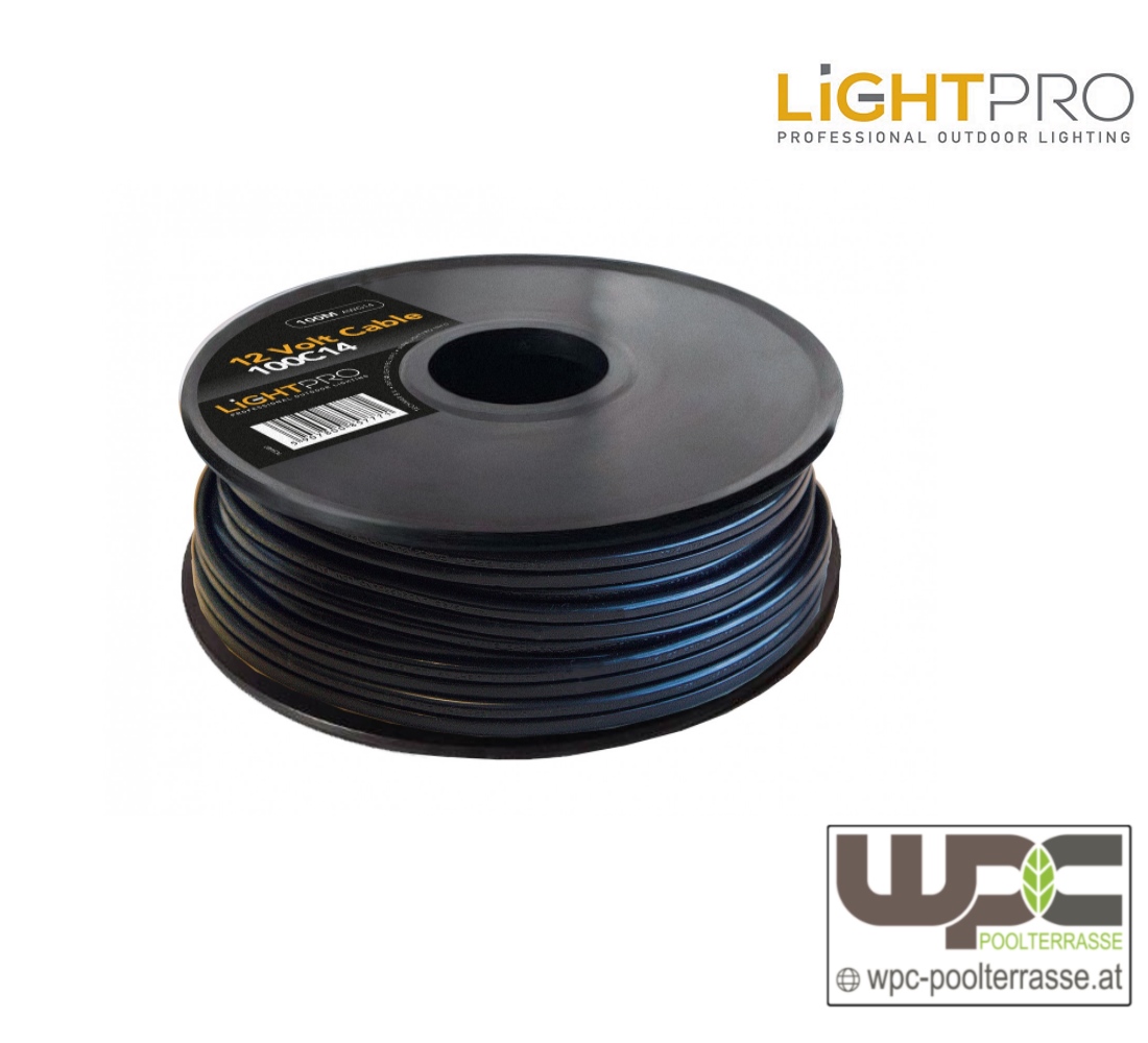 LightPro Kabel AWG14 100m Kabelrolle 12V LED Techmar Garden Lights