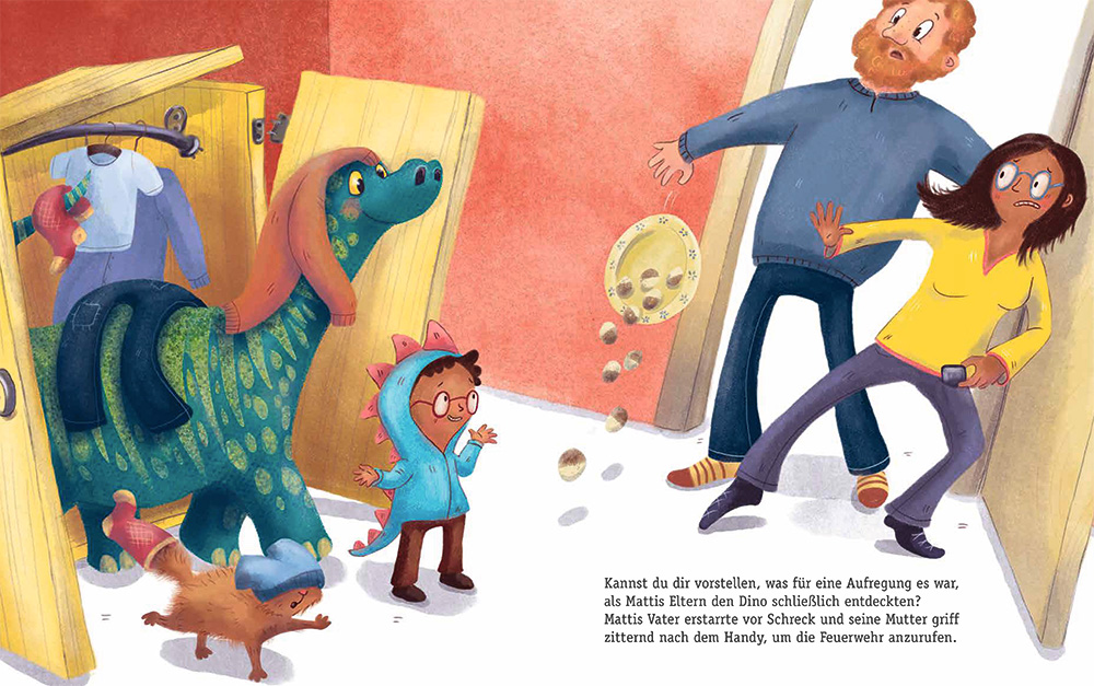 Ein Dino im Kleiderschrank! "Der Recyclosaurus" Bilderbuch, CalmeMara-Verlag 2024