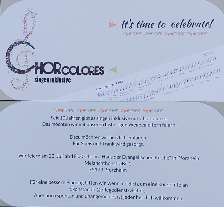 10 Jahre Chorcolores - Singen inclusive