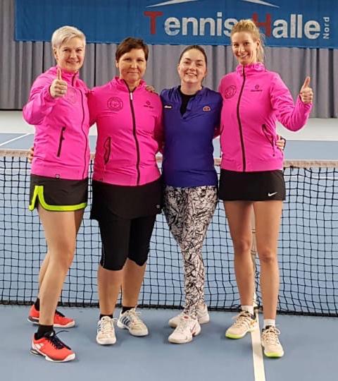 Das erfolgreiche TCW Damen 30-Team (v.l.n.r.): Mannschaftsführerin Nikola Koop, Annett Hempel, Gastspielerin Steffi Dargel und Tatjana Maas