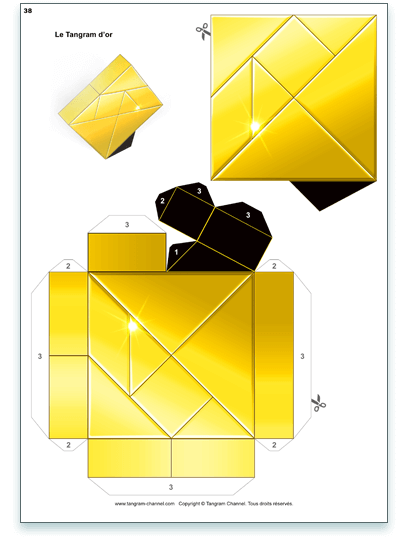 La réalisation du trophée - Étape 1 - Imprimer le trophée sur du papier épais au format A4 - https://www.tangram-champions.com