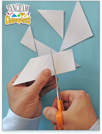 La réalisation du Tangram - Étape 7 - Découper précisément les sept pièces - https://www.tangram-champions.com