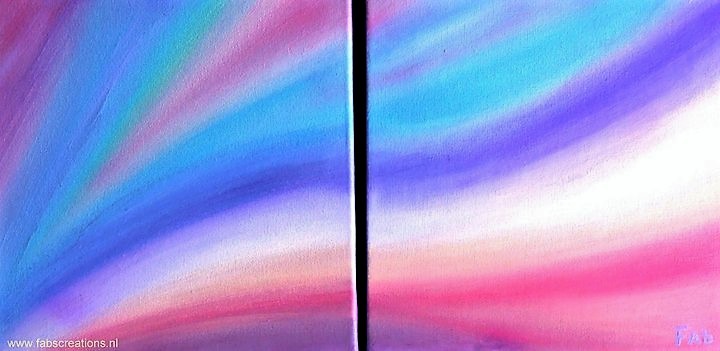 Schilderij 2-luik REIKI 2 x 30 x 30 cm