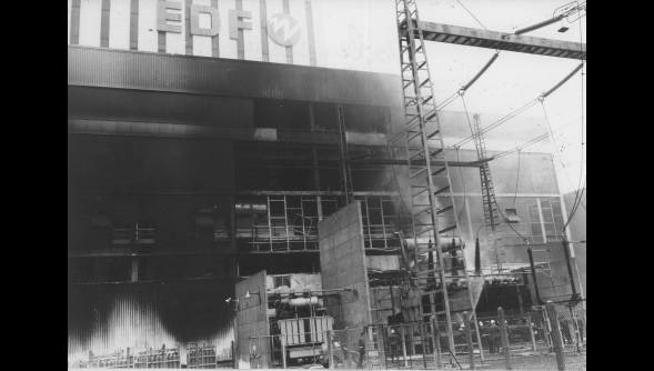 1989 beaucoup de dégât après l'incendie