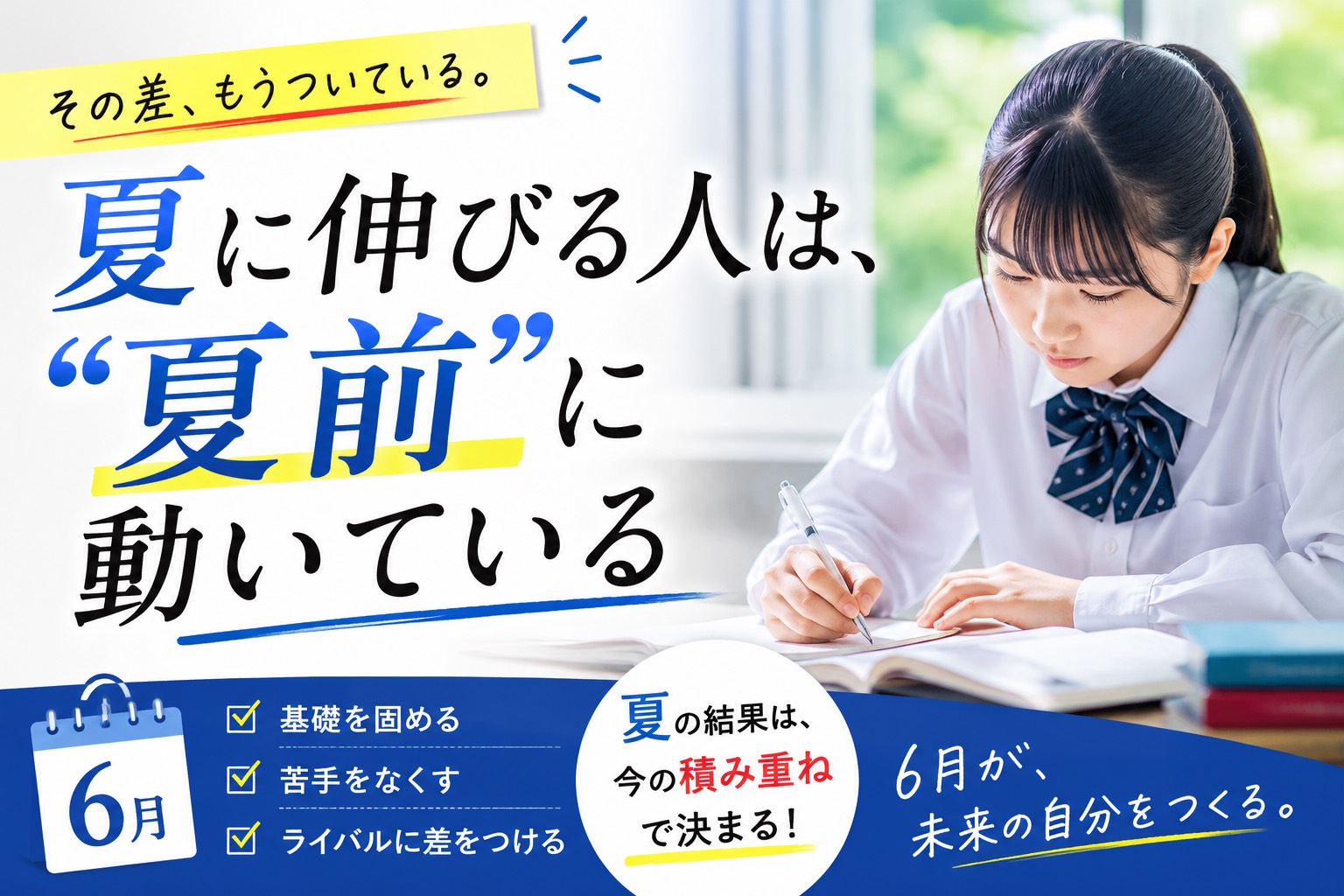 夏に伸びる人は、“夏前”に動いている