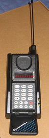 One of the first models of cell phones Motorola