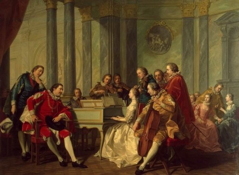 Louis-Michel Van Loo, Sextet - 1768 - Peinture sur toile, Musée de l'Hermitage, St Pétersbourg