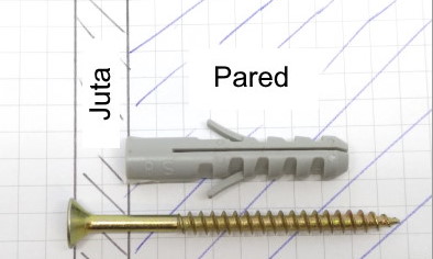 Qué medida de tornillo corresponde a cada medida de taco