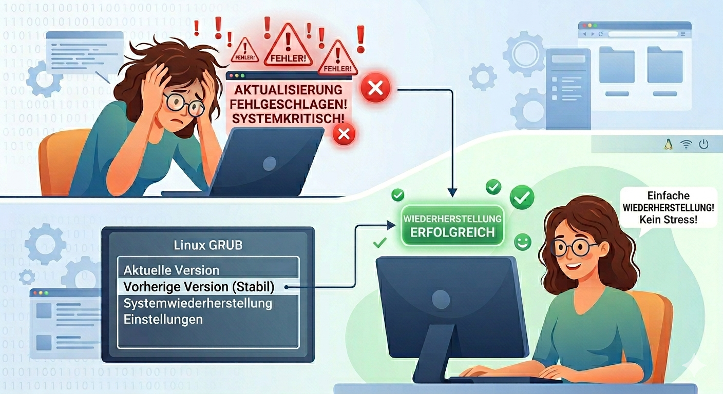 Kein Updatestress: Bei Linux nach einem Fehler einfach die alte Version starten