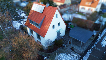 Einfamilienhaus Ansicht von oben 