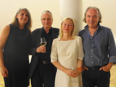 Die Podium-Mitglieder Helmut Peschina, Barbara Neuwirth, Harald Friedl und das Jurymitglied Dr.in Alexandra Millner