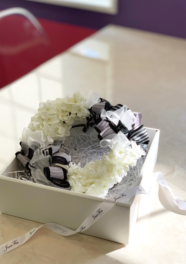 JourFin フラワー教室 リボンレッスン リボンワーク アーティフィシャルフラワー リボンリース フラワーリース フラワーリボンリース 資格取得コース フラワーレッスン 春リース