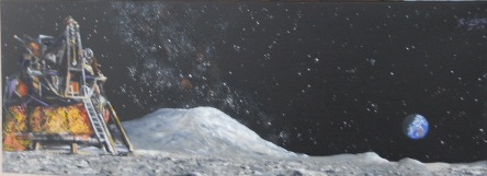 "Le Mont Hadley" Apollo 11 - huile sur toile  80x30
